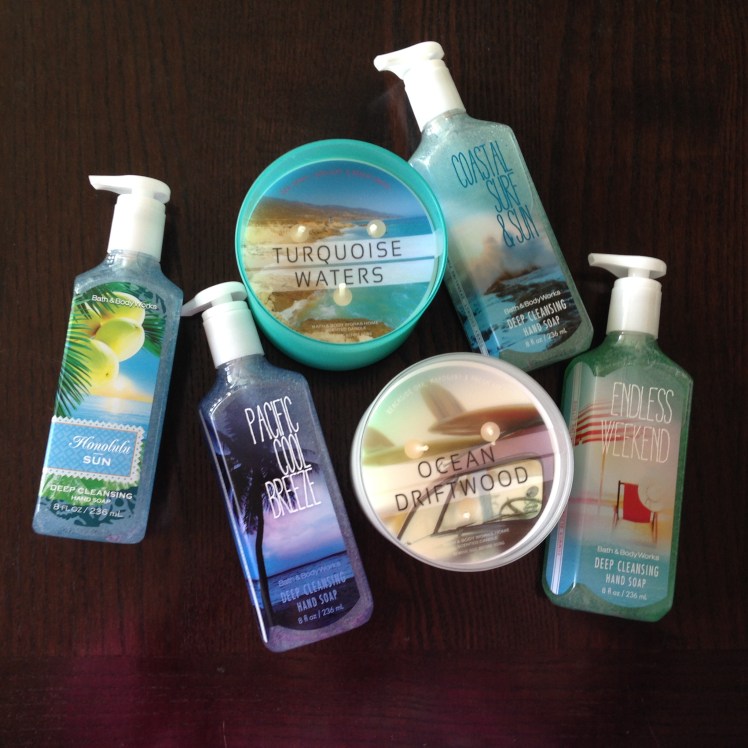 bath and body works, summer scents, new bath and body works, bath and body works semi annual sale, bath and body works summer scents, beach bound