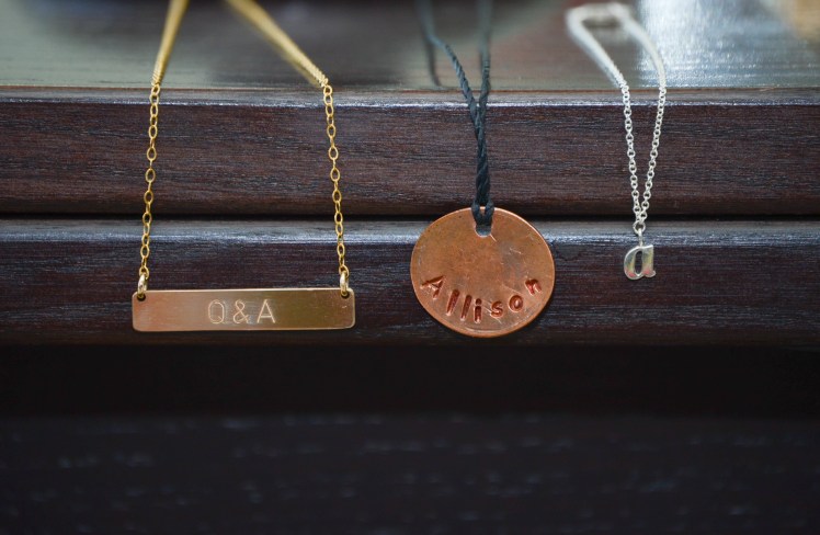 personalized jewelry, customized jewelry