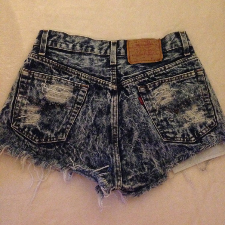 high waisted levi jean shorts, melrose trading post