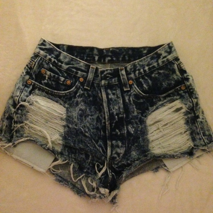 high waisted levi jean shorts, melrose trading post