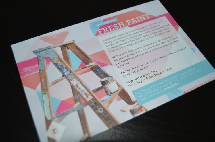 birchbox september 2014, unboxing birchbox, unboxing birchbox september 2014, birchbox september review, birchbox review, birchbox fresh paint, caudalie vinoperfect radiance serum, dr brandt pores no more vacuum cleaner, macadamia professional healing oil spray, noir cosmetics long wear eyeliner, yu-be moisturizing skin cream, birchbox finds, birchbox chapstick