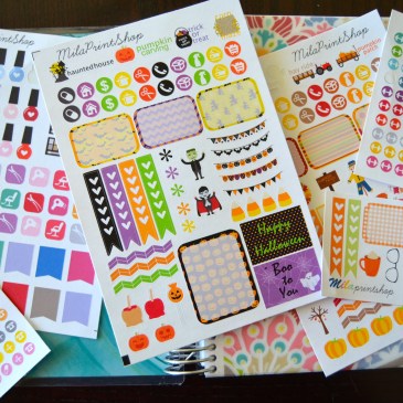 plan with me erin condren, milaprintshop easy sticker haul